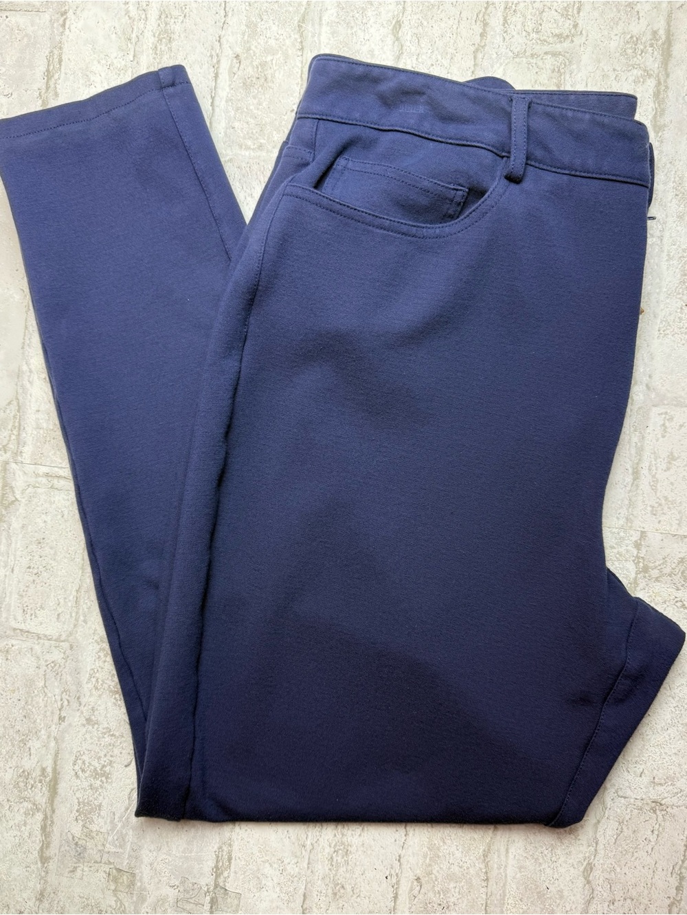 MICHAEL Michael KORS Navy Blue Stretch Slim Leg Pants XL Gold Hardware 😍